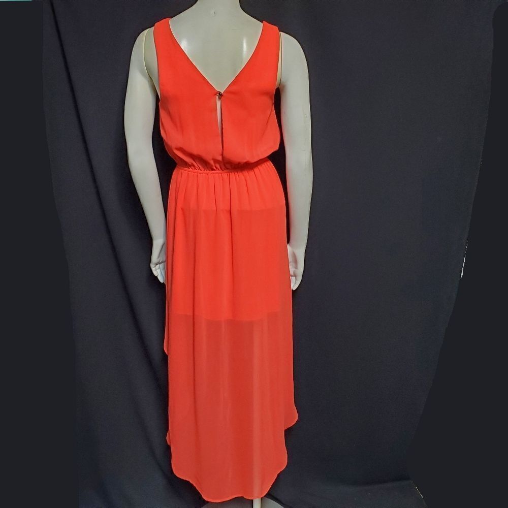 Everly Orange High Low Dress (Small) - Picture 4 of 7